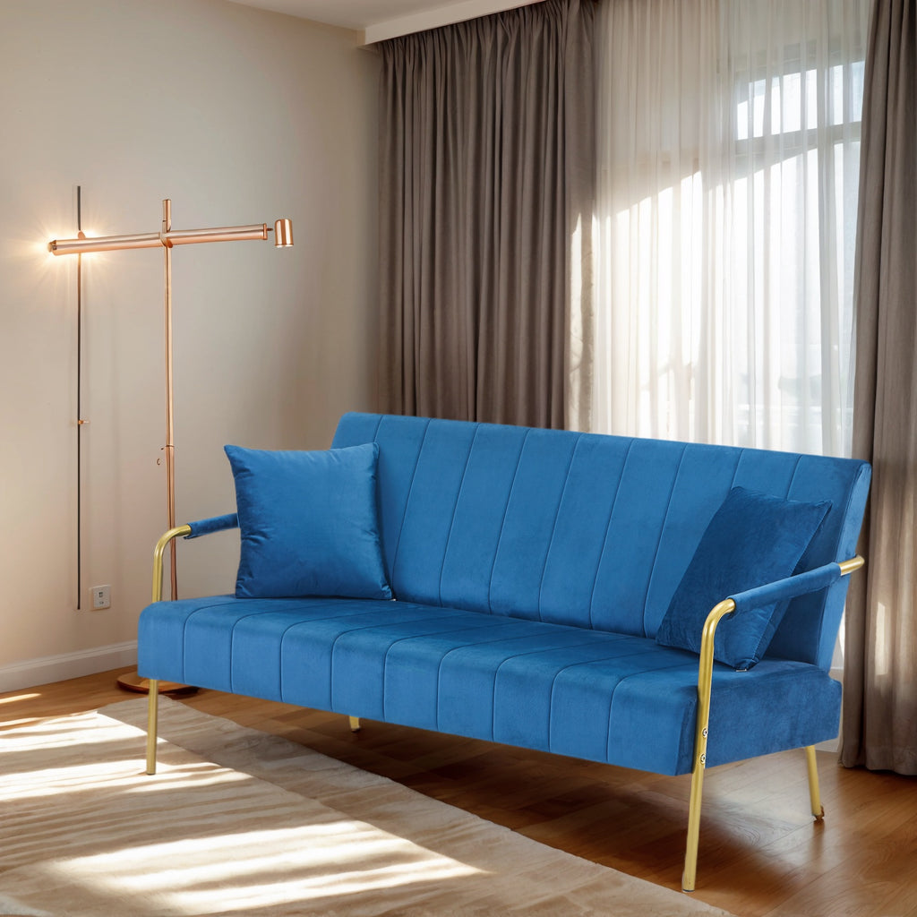 Modern Velvet Loveseat Sofa for Living Room – Stylish 2-Seater Couch