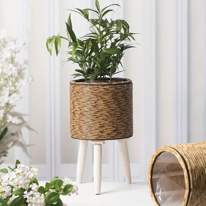 Handcrafted Green Plastic Vase – Heavy-Duty Wide-Mouth Decorative Planter for Indoor & Outdoor Use