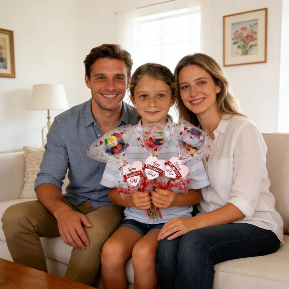 Valentine Special Candy Gifts for Kids – 24 Pack Giant Lollipop