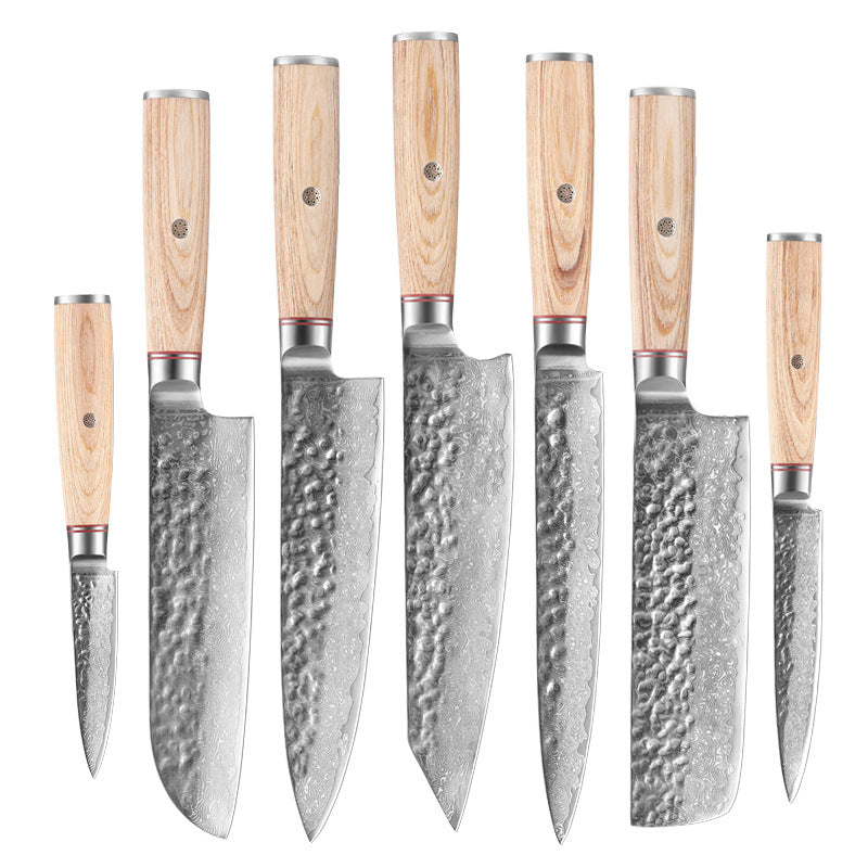 7-Piece Damascus Steel Kitchen Knife Set – Professional Chef Knives for Home & Culinary Use