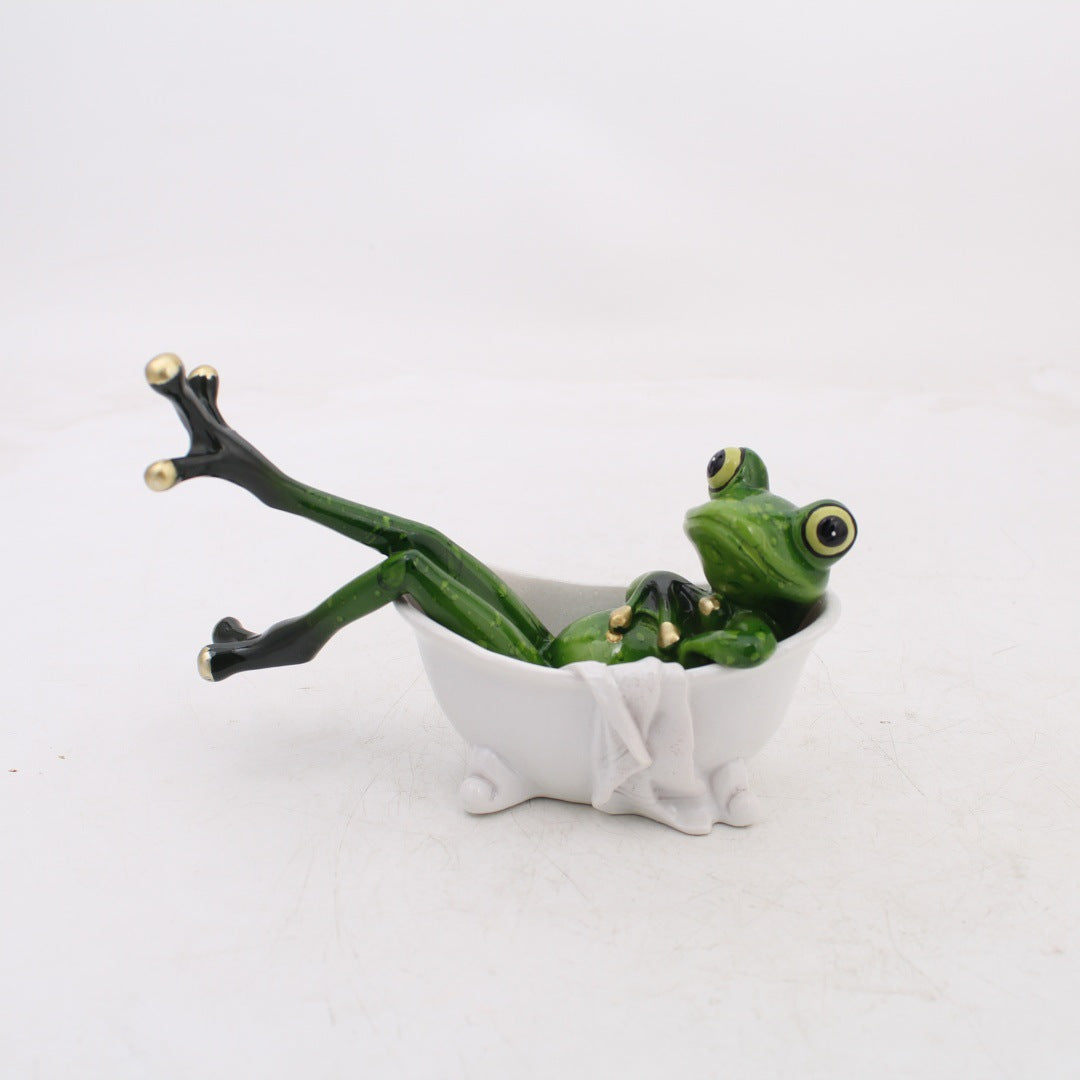 Frog Resin Home Decoration – Pastoral Resin Crafts for Living Room & Study