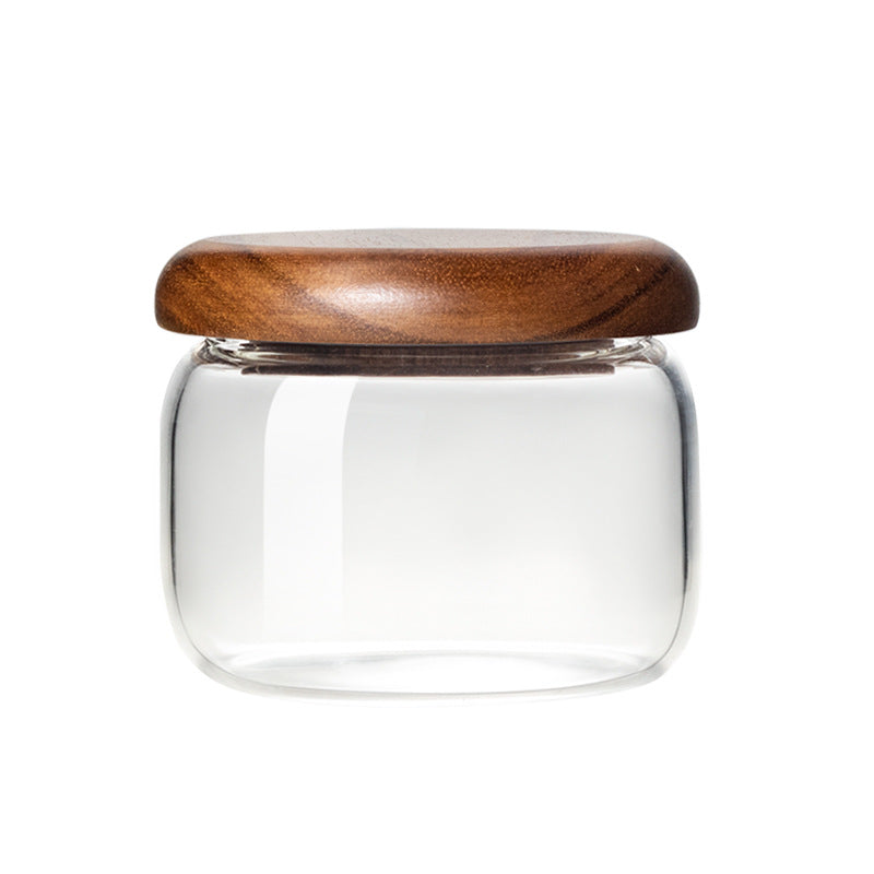 Food-Grade Glass Sealed Storage Jar – Small Round Airtight Container with Lid