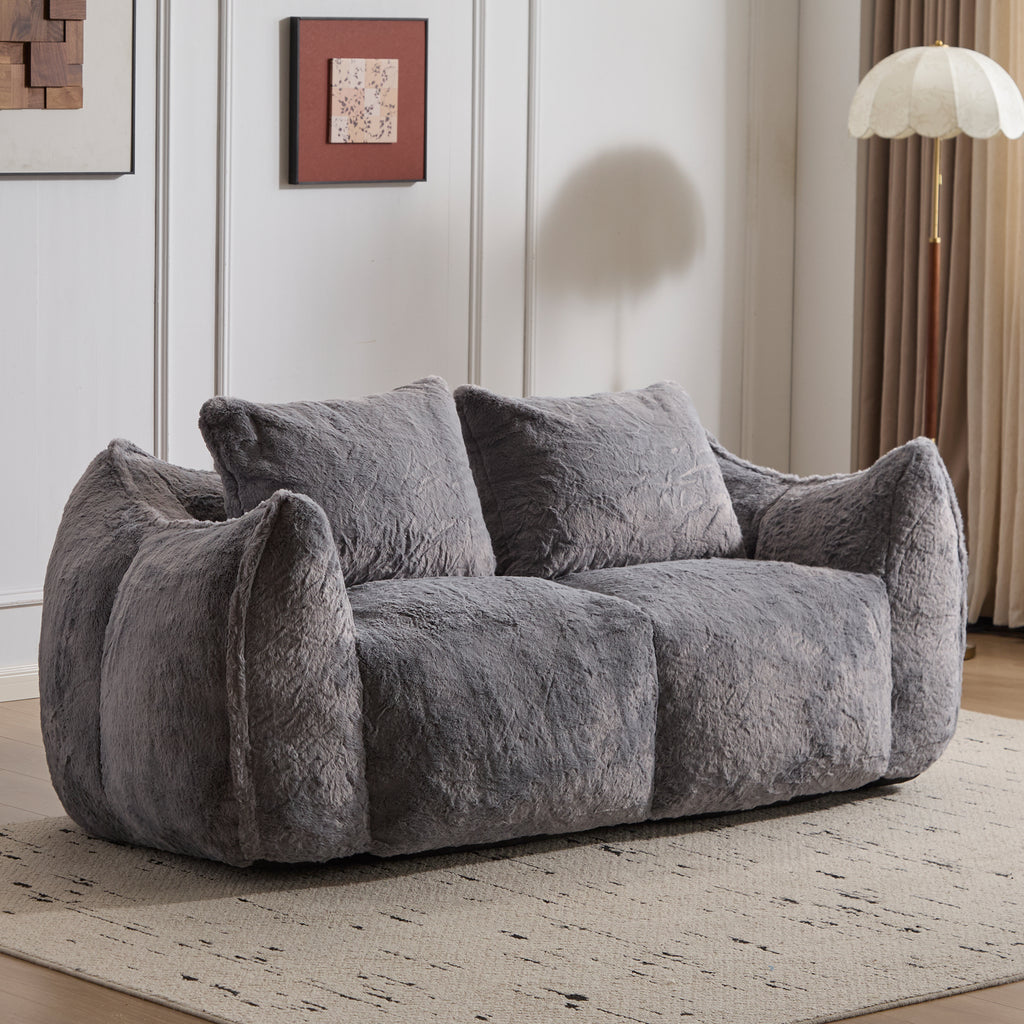 Giant bean bag couch for adults oversized fluffy lounge chair for living room