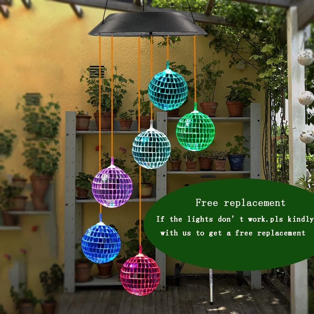 Colour Changing Solar Wind Chime LED Hanging Light – Outdoor Garden & Patio Décor (1 Pc)