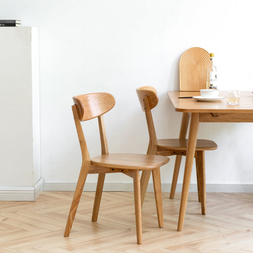 Solid Oak Wood Dining Chair – FAS Grade Natural Wooden Chair