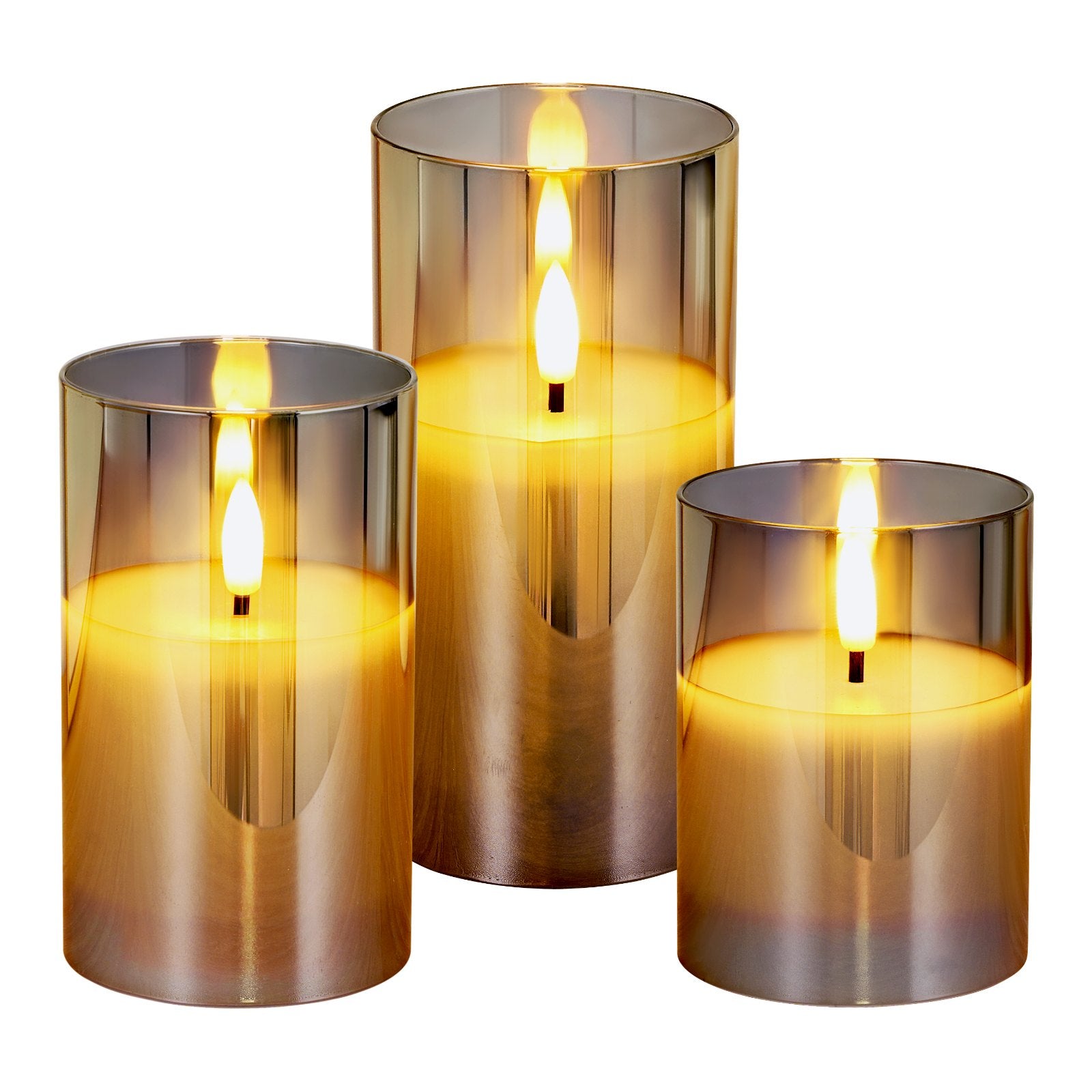 Flameless LED Candles 3-Pack – Battery Operated with Remote Control for Safe & Cozy Ambiance