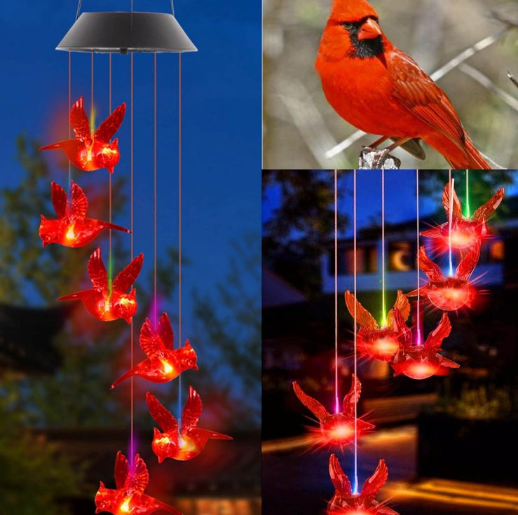 Solar Butterfly Wind Chimes with Colour-Changing LED Lights – Outdoor Garden Hanging Décor