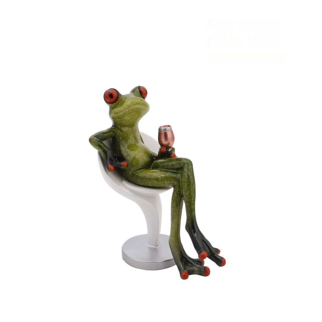 Frog Resin Home Decoration – Pastoral Resin Crafts for Living Room & Study