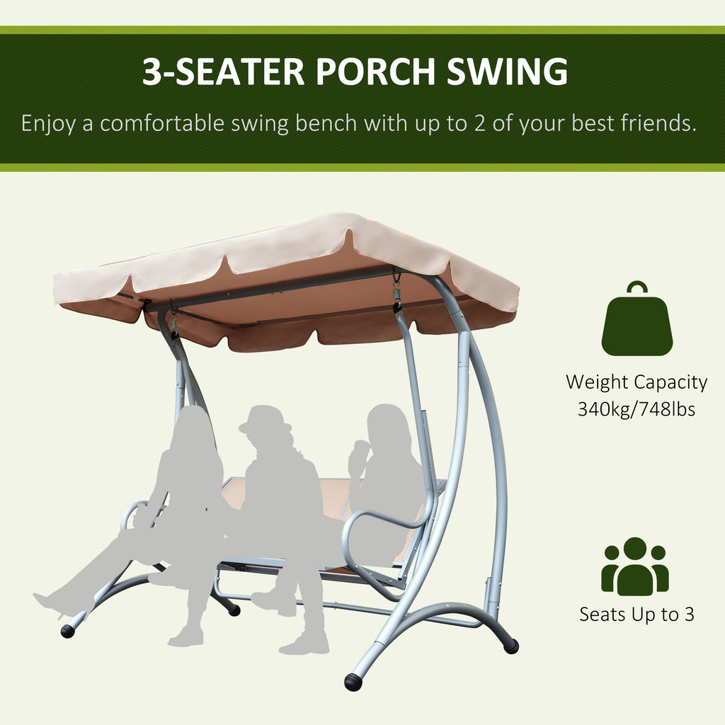 Porch Swing Chair Bench With Stand And Adjustable Canopy Porch Swing For Patio Garden