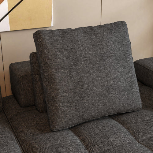 Modern Loveseat Sofa Couch – Extra Deep Seat Corduroy Couch for Living Room (Antique Grey)