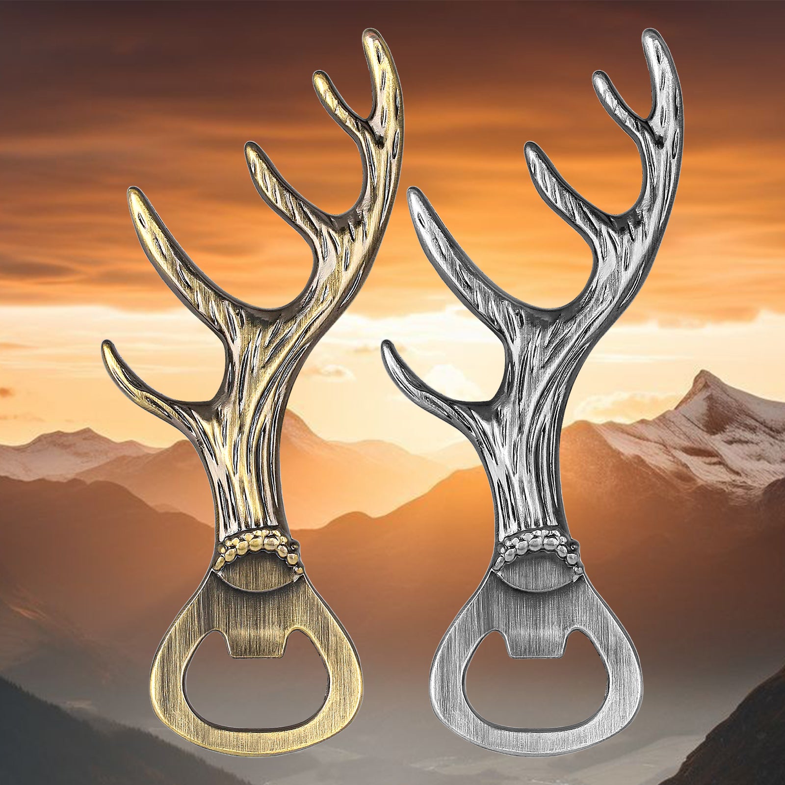 Deer Antler Bottle Opener – Retro Zinc Alloy Beer & Wine Opener for Parties, Bars & Gifts