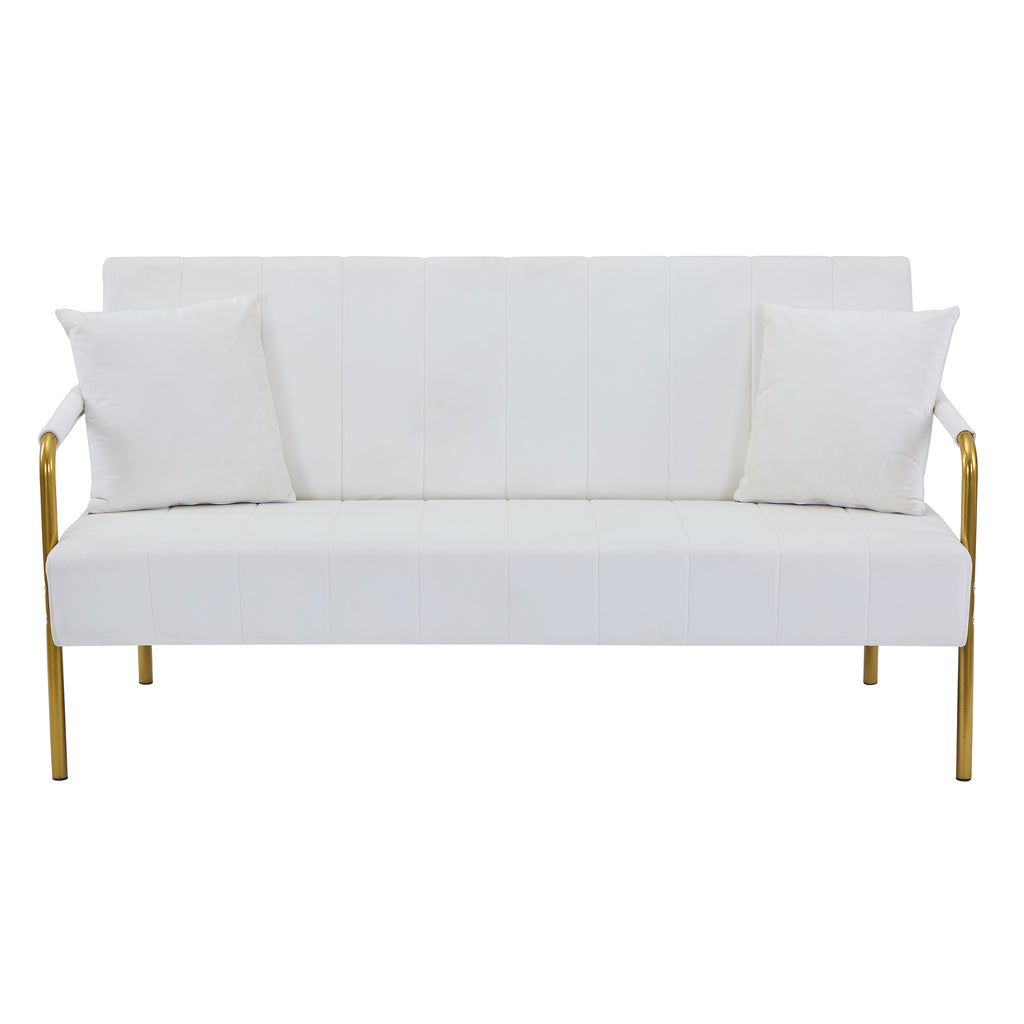 Modern Velvet Loveseat Sofa for Living Room – Stylish 2-Seater Couch
