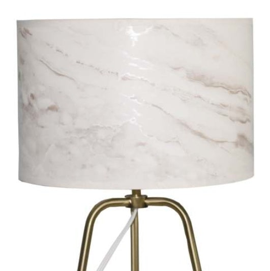 Modern Marble Table Lamp with Bronze Base – Stylish Desk & Bedside Lighting
