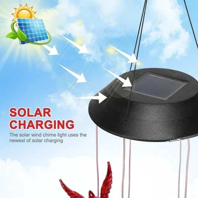 Solar Butterfly Wind Chimes with Colour-Changing LED Lights – Outdoor Garden Hanging Décor