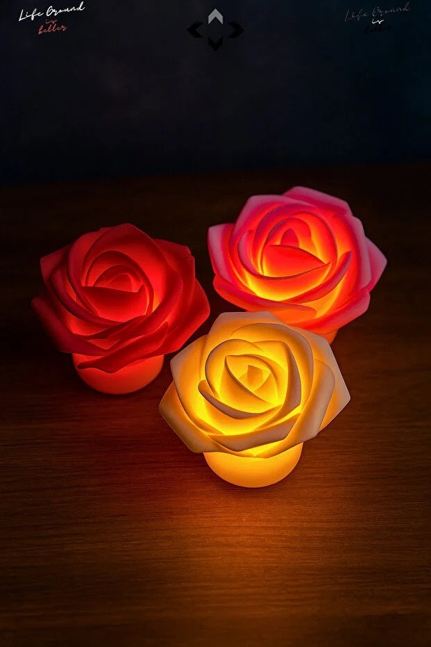 decorative rose pattern night lamp for bedroom decor