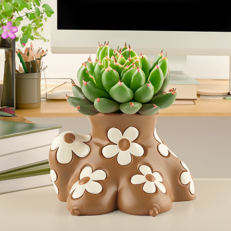 Creative Resin Body Art Flowerpot – Modern Home Décor Planter