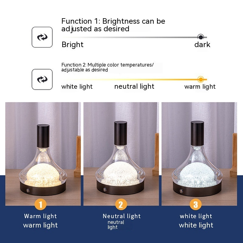Retro Rechargeable Bar Table Lamp – USB LED Ambient Light for Home & Outdoor Décor
