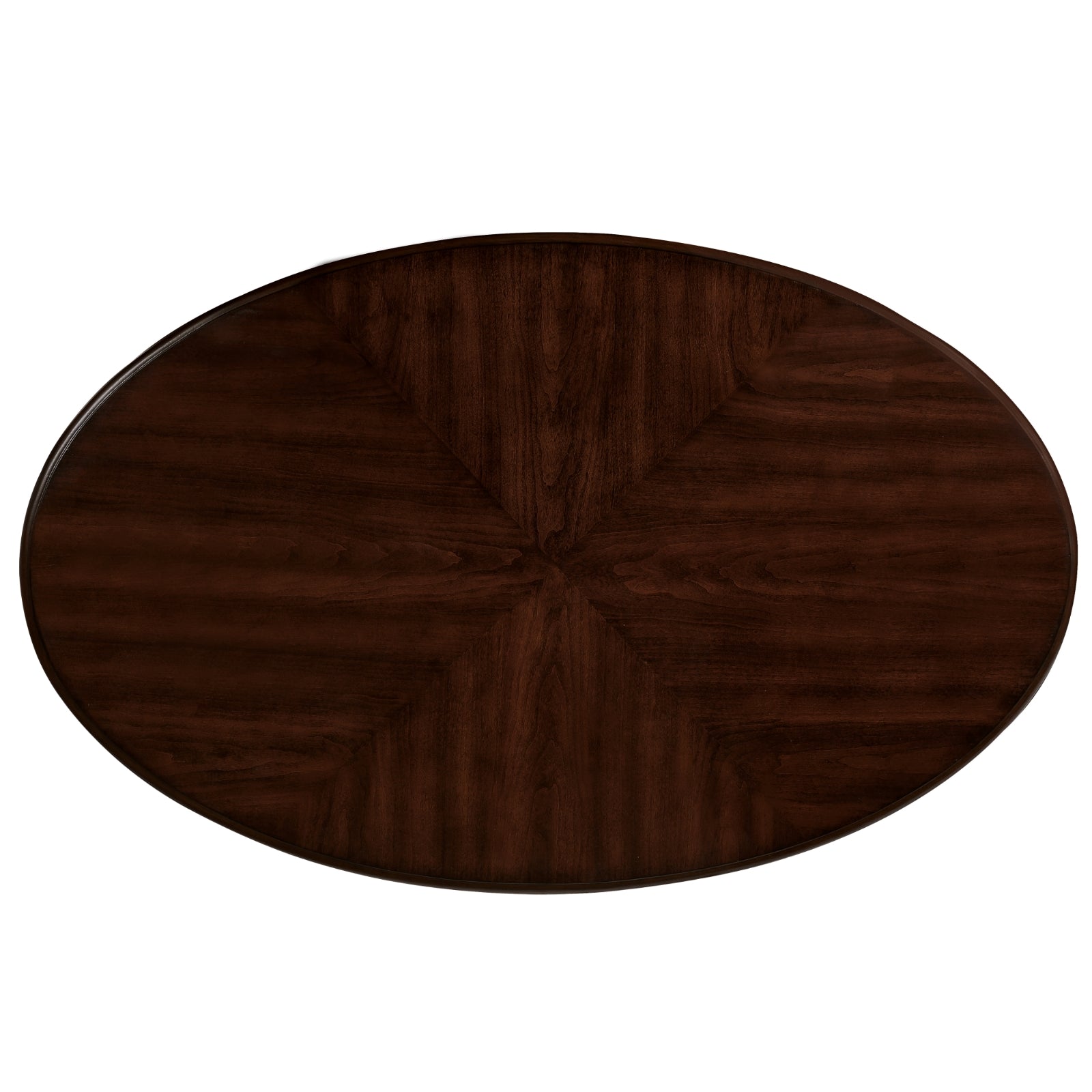 42” Oval Solid Wood Coffee Table with Storage Shelf – Classic American Living Room Table