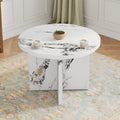 Round Dining Table for 4–6 – Modern White Kitchen & Dining Table