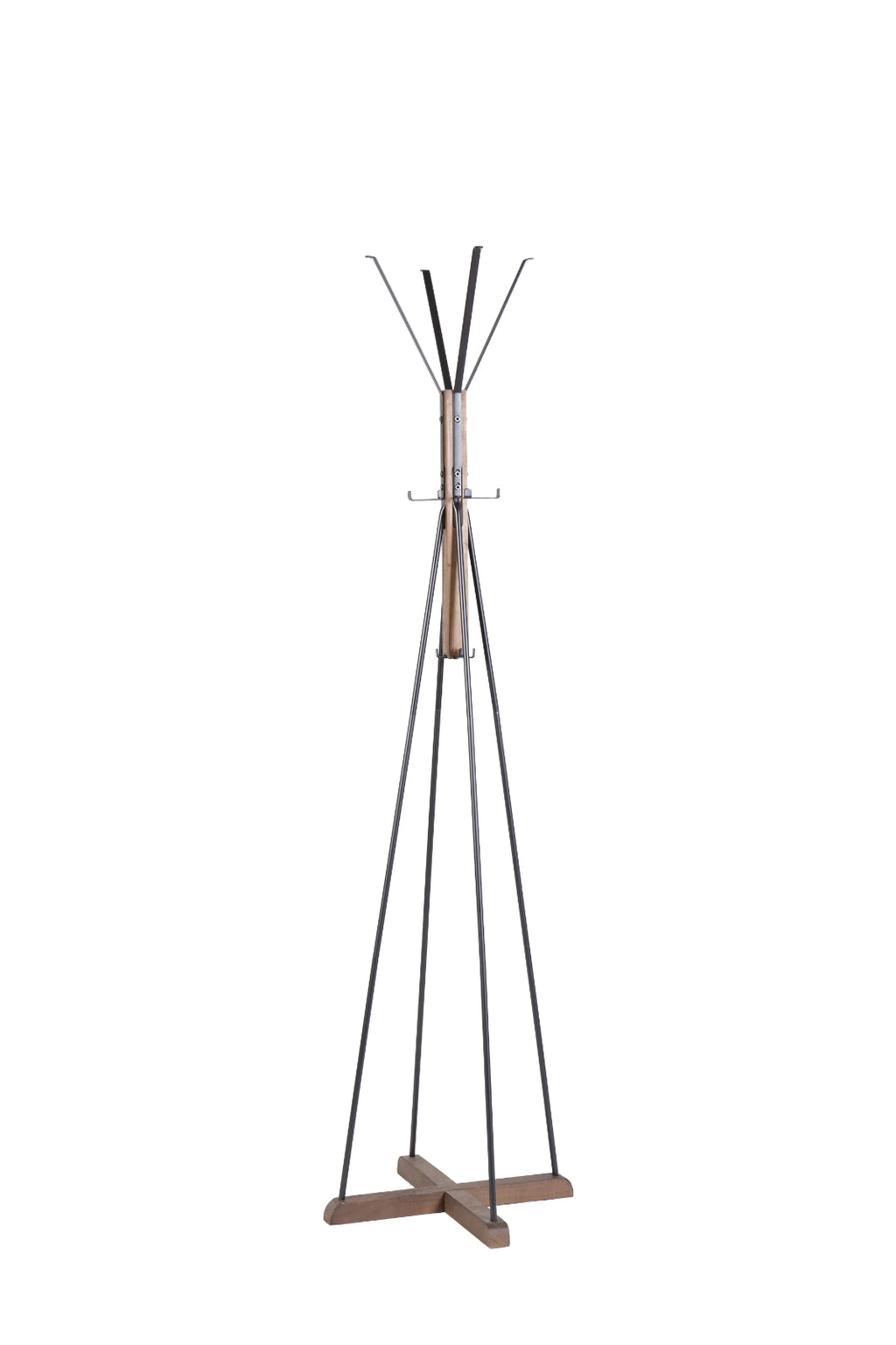 Reclaimed Wood and Metal Freestanding Coat Rack – Stylish Storage Solution for Bedroom, Living Room, and Entryway