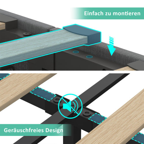 Modern Linen Storage Bed with USB Charging, LED Lighting & 4 Drawers – 160x200cm Double Bed with Mattress