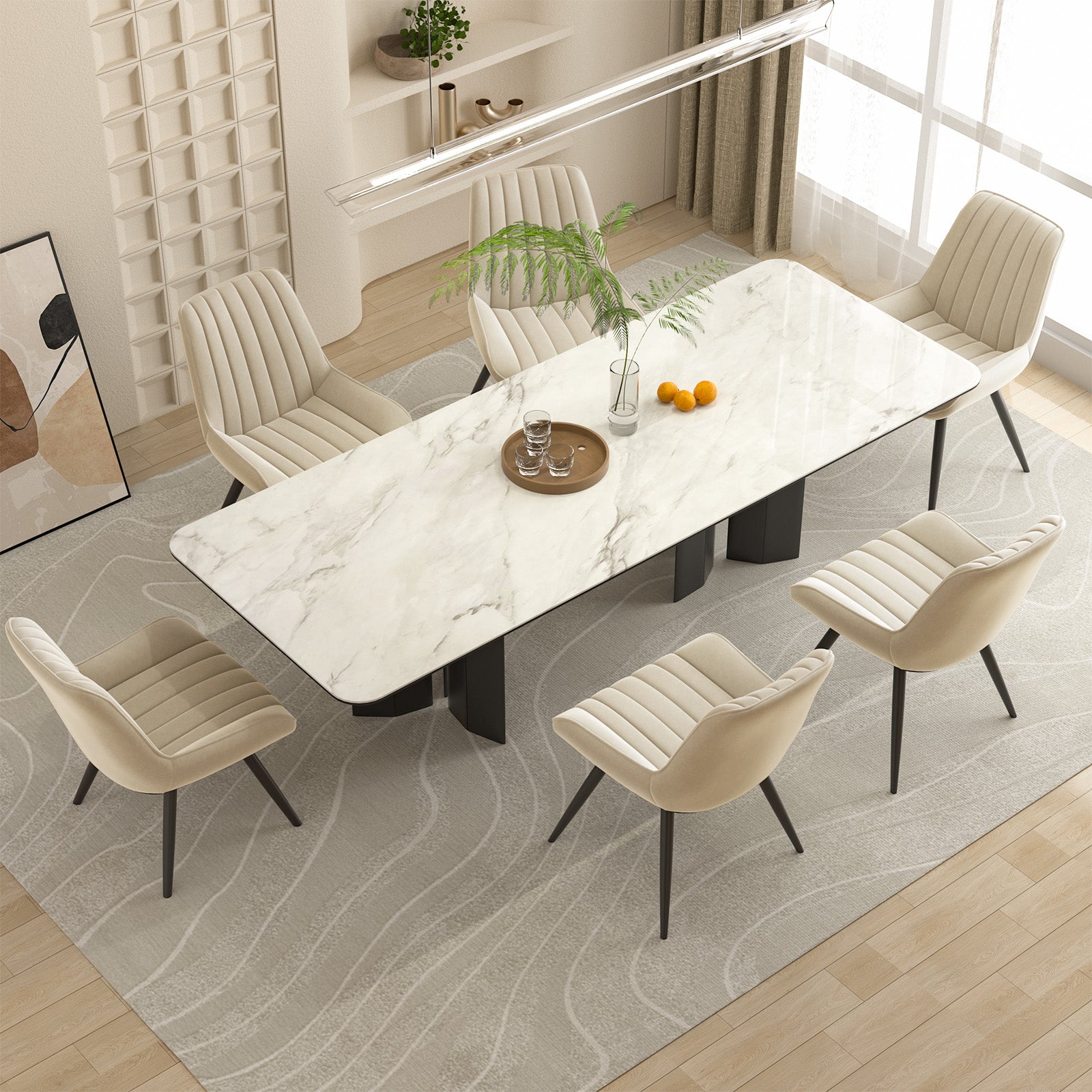 Modern Dining Chairs – Comfortable Upholstered Kitchen & Dining Room Side Chairs with Metal Legs