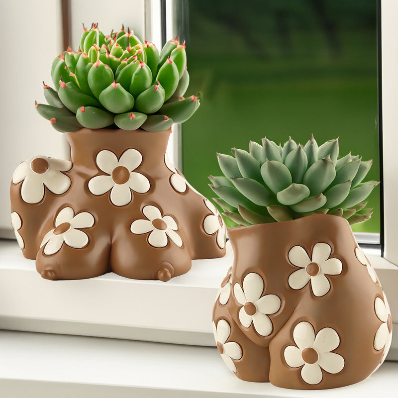 Creative Resin Body Art Flowerpot – Modern Home Décor Planter