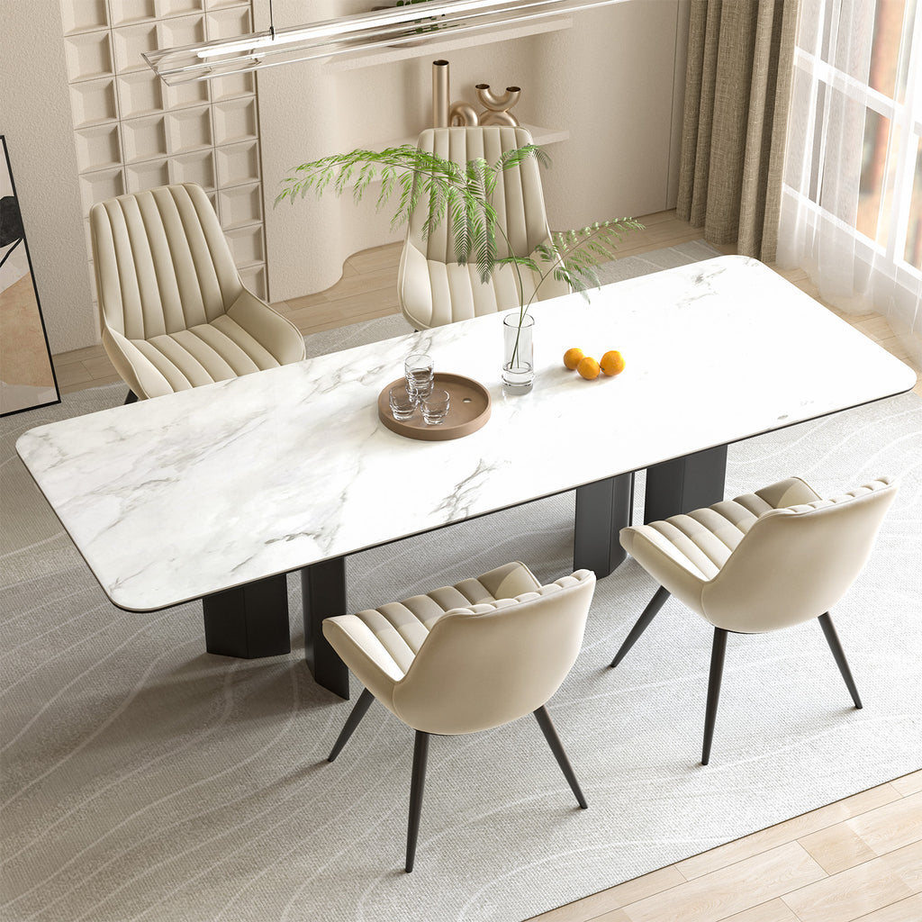 Modern Dining Chairs – Comfortable Upholstered Kitchen & Dining Room Side Chairs with Metal Legs