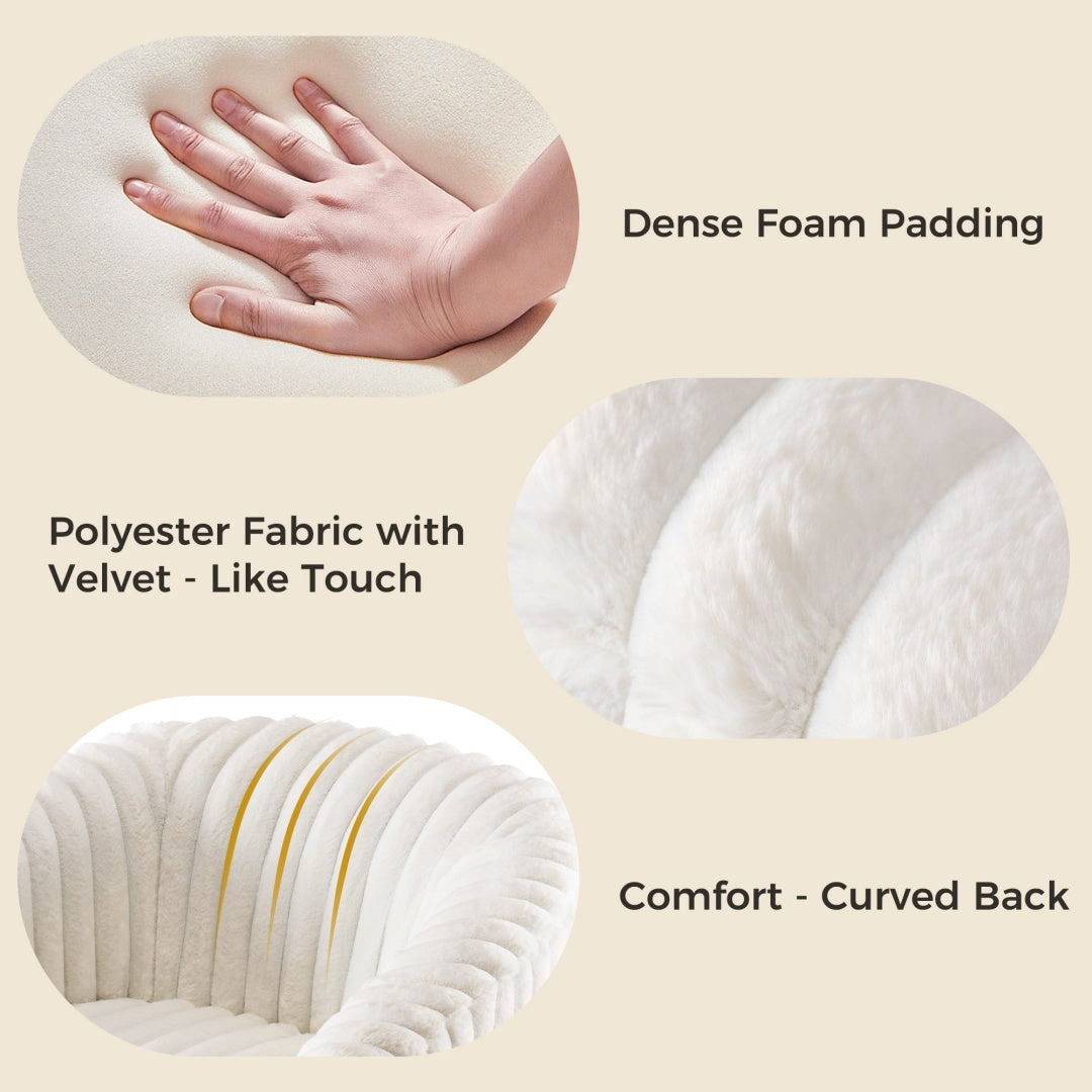 360° Swivel Single Sofa Chair – Soft Touch Modern Accent Chair