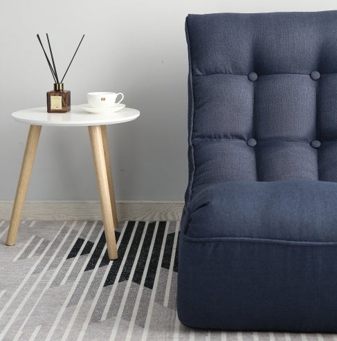 Japanese Style Single Sofa Reclining Floor Chair – Adjustable Lazy Tatami Chair (Navy)