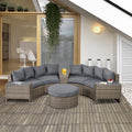 Outsunny 8-Piece Wicker Patio Furniture Set – Modern Outdoor Sectional Sofa with Cushions