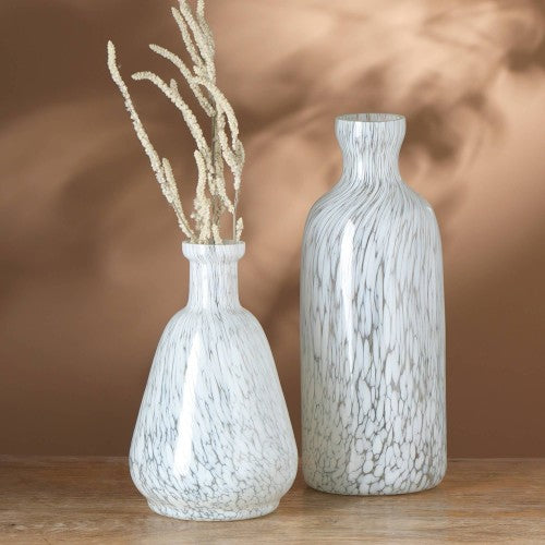 Decorative Splutter Glass Bottle Vase – Large Hurricane Style Home Décor