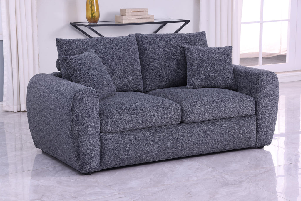 Modern Minimalist Comfortable Compressed Grey Sofa , Modern living room couch