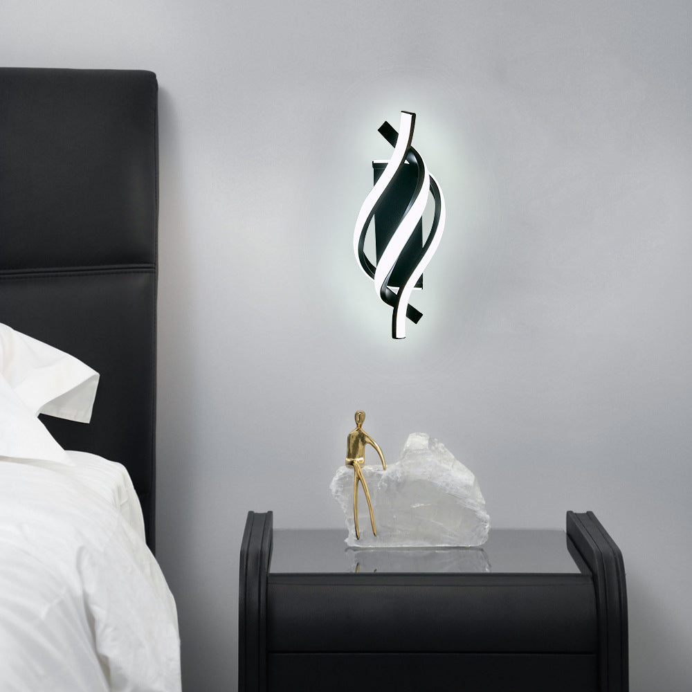 minimalist aluminum wall bedside lamp modern LED light