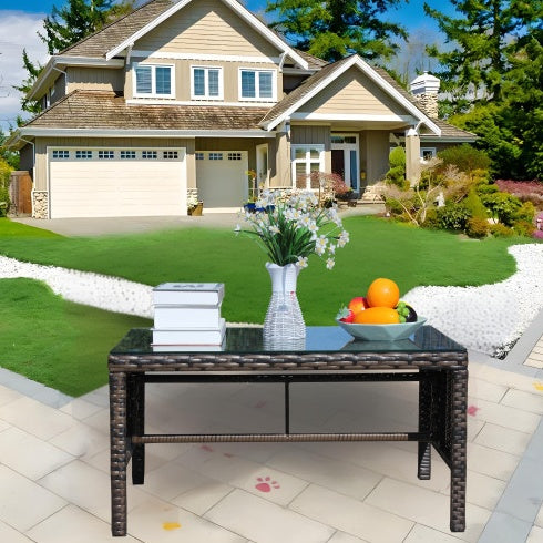 modern outdoor coffee table for backyard seating area