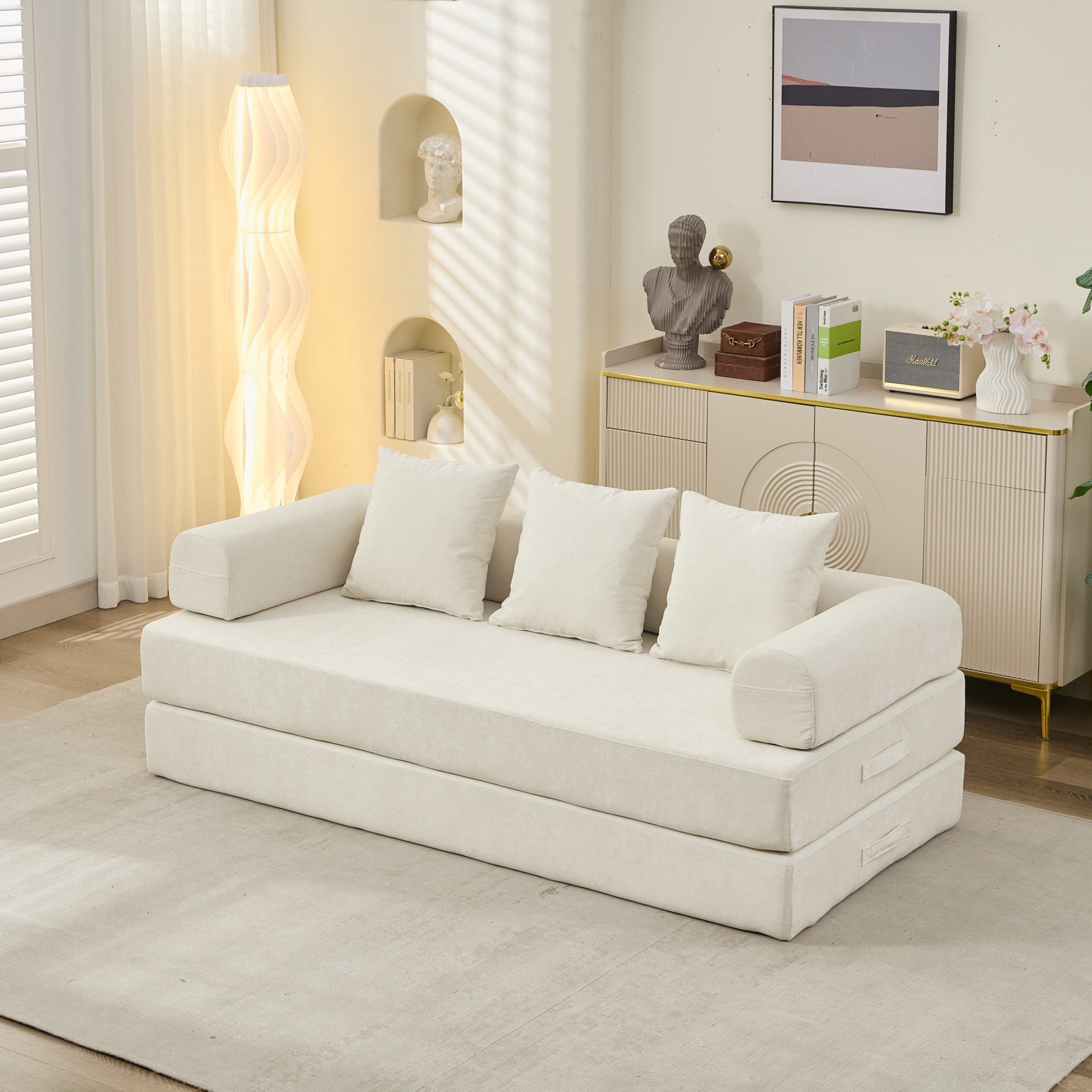 Multi functional folding floor couch for small spaces apartment