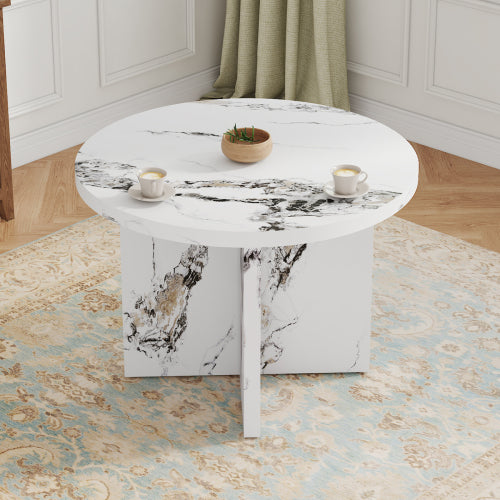  Modern Round White Kitchen & Dining Table